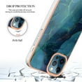 thumbnail image 5 of ELEHOLD for iPhone 12 Pro Max 6.7 inch Marble Case, Clear Electroplated Frame Soft TPU Anti-Scratch Wear-Resistant Wireless Charging Slim Fit Transparent Case for iPhone 12 Pro Max, Green, 5 of 5
