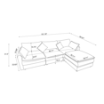 thumbnail image 2 of 101" Modular Sectional Sofa, Modern Convertible L-Shape Sofa Couch with Ottoman, 3 Seat Cloud Sectional Couch with Deep Seat for Living Room Bedroom, Green, 2 of 7