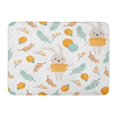 thumbnail image 1 of JSDART Joyeuses Pâques Mignonnes Fleurs de Printemps Enfantines Drôle Rabbit Personnage Paillasson Tapis de Bain 23.6x15.7 Pouces, 1 of 1