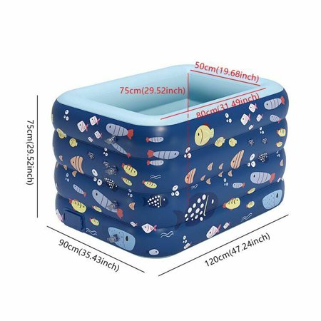 Auto Inflatable Portable Bathtub Toddler Foldable Tubs Shower Folding Non-slip