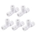 thumbnail image 5 of Uxcell 3 Way T Type 3/8" Push Fit Connect Fittings Quick Connector White 5 Pack, 5 of 5