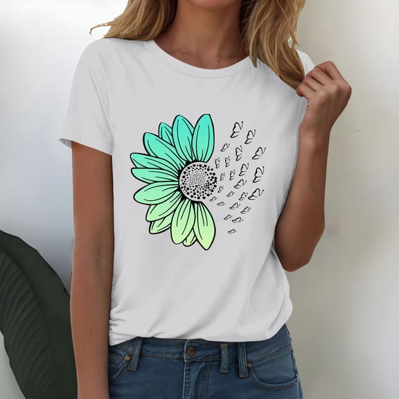 Womens T Shirts Womens Fashion Workout T Shirts Athletic Plus Size Tops Summer Trendy Clothes 2026 Short Sleeve Spring Tee Tops for Women