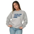 thumbnail image 4 of Republican Democrat Dogs Pet Lover Unisex Plus Fleece Graphic Sweatshirt Brisco Brands 2X, 4 of 5