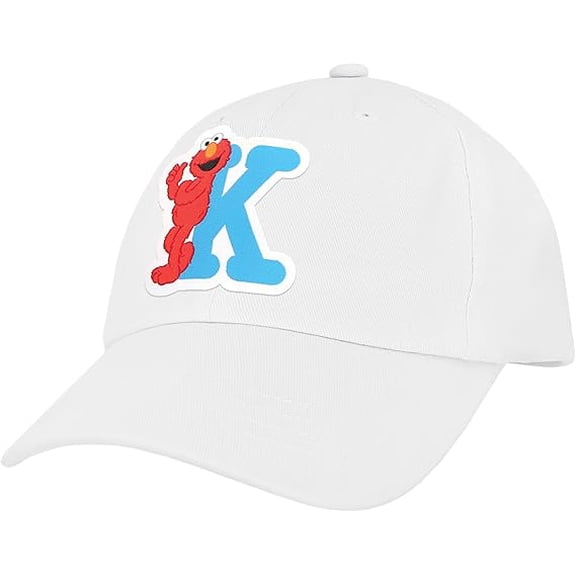 Sesame Street Elmo & Abby Kids Toddler Cap with Initial, Toddler Boys Hat, Youth Girl Baseball Cap, Cute Toddler Baseball Cap
