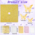 thumbnail image 2 of shiyou-Construction Paper kit for Graduation Cap Decorations with 12 Sheets Gold Glitter Cardstock 3D Butterfly,Rhinestone Stickers for DIY Graduation Hat Topper Crafts Scrapbook Supplies, 2 of 4