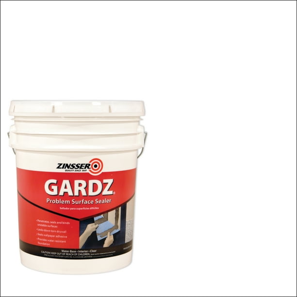 Clear, Zinsser Gardz Problem Surface Sealer2300, 5 Gallon