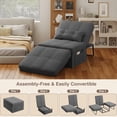 thumbnail image 3 of 4 in 1 Sofa Bed, Sleeper Chair Bed Convertible Chair with Adjustable Backrest, Dark Grey, 3 of 9