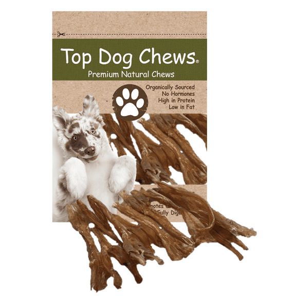 Beef Tendon Dog Treat - Straight Wishbone 7"-10"