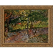 Tropical Landscape, Martinique 24x20 Gold Ornate Wood Framed Canvas Art by Paul Gauguin