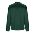 thumbnail image 6 of UAMVSH Women's Long Sleeve Shirts Silk Satin Casual Business Dressy Tops Soft Smooth Mock Neck Blouses for Office Work(Medium,Green), 6 of 7