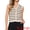 Beige, variant on DARING DIVA Women's V Neck Button Front Cropped Knitted Striped Sweater Vests L Black