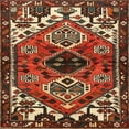 thumbnail image 1 of Ahgly Company Machine Washable Indoor Square Traditional Crimson Red Area Rugs, 7' Square, 1 of 7