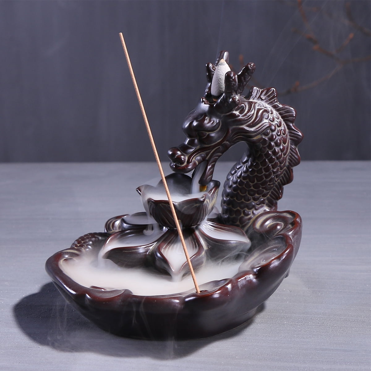 Grtxinshu Ceramic Glaze Dragon Censer Waterfall Smoke Backflow Cone Sticks Incense Burner With 10pcs Cones Walmart Com Walmart Com Grtxinshu Ceramic Glaze Dragon Censer Waterfall Smoke Backflow Cone Sticks Incense Burner With 10pcs Cones Walmart Com Walmart Com