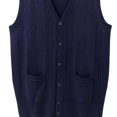 thumbnail image 4 of successthop Wool Sweaters for Men Cardigan Sleeveless Button Up V Neck Tops Winter Layer Look Knitwear with Pockets, 4 of 4