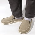 thumbnail image 4 of NHU Mens Slippers Canvas Loafers Slip On Shoes Indoor & Outdoor Walking Shoes with Anti-Skid Rubber Sole Khaki Size 13, 4 of 6