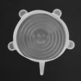 thumbnail image 4 of Couvercle de conservation des aliments, Delaman 6 pièces/ensemble emballage extensible universel couvercle de conservation des aliments outils de cuisine couvercle de joint en Silicone alimentaire, 4 of 8