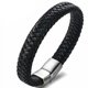 thumbnail image 1 of Pulsera de cuero PU Brillar duradera y elegante color negro 19 cm, 1 of 4