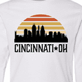 thumbnail image 4 of Inktastic Cincinnati Ohio Skyline Retro Long Sleeve Youth T-Shirt, 4 of 5