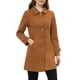 thumbnail image 4 of INSPIRE CHIC Women's Peter Pan Collar Winter Outwear Trench Pea Coats XL Brown, 4 of 6