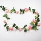 thumbnail image 2 of Artificial Rose flower vine Battery fairy LED string lights for christmas Lit Garland wedding decoration home decor party event, 2 of 5