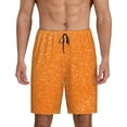 thumbnail image 2 of Daiia Orange Glitter2 Mens Woven Stretch Pajama Short,Short Pajama Pants-3X-Large, 2 of 9