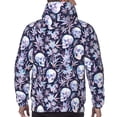 thumbnail image 7 of Fotbe Men's Hoodie with Skull flower crystal Pattern - Kangaroo Pocket Pullover Hooded Sweatshirt, Perfect for Daily Wear, Travel, and Home-3X-Large, 7 of 7