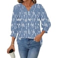 thumbnail image 6 of 3/4 Sleeve Blouses for Women Casual,Women's Shirts Lightweight 2026 Spring Summer Fashion 3/4 Length Sleeve Tops Business Casual Blouses Western Outfits, 6 of 7