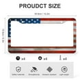 thumbnail image 3 of License Plate Frames American Military Soldiers License Plate Frame License Plate Shield Frame 2 Pcs Set 4th of July Independence Day Metal License Plate Cover for Women Men US Vehicles Standard, 3 of 6