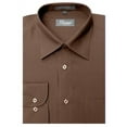 thumbnail image 3 of Giovanni CLG1001-18 1-2x36-37 Mens Solid Color Dress Shirt, Brown, 3 of 3