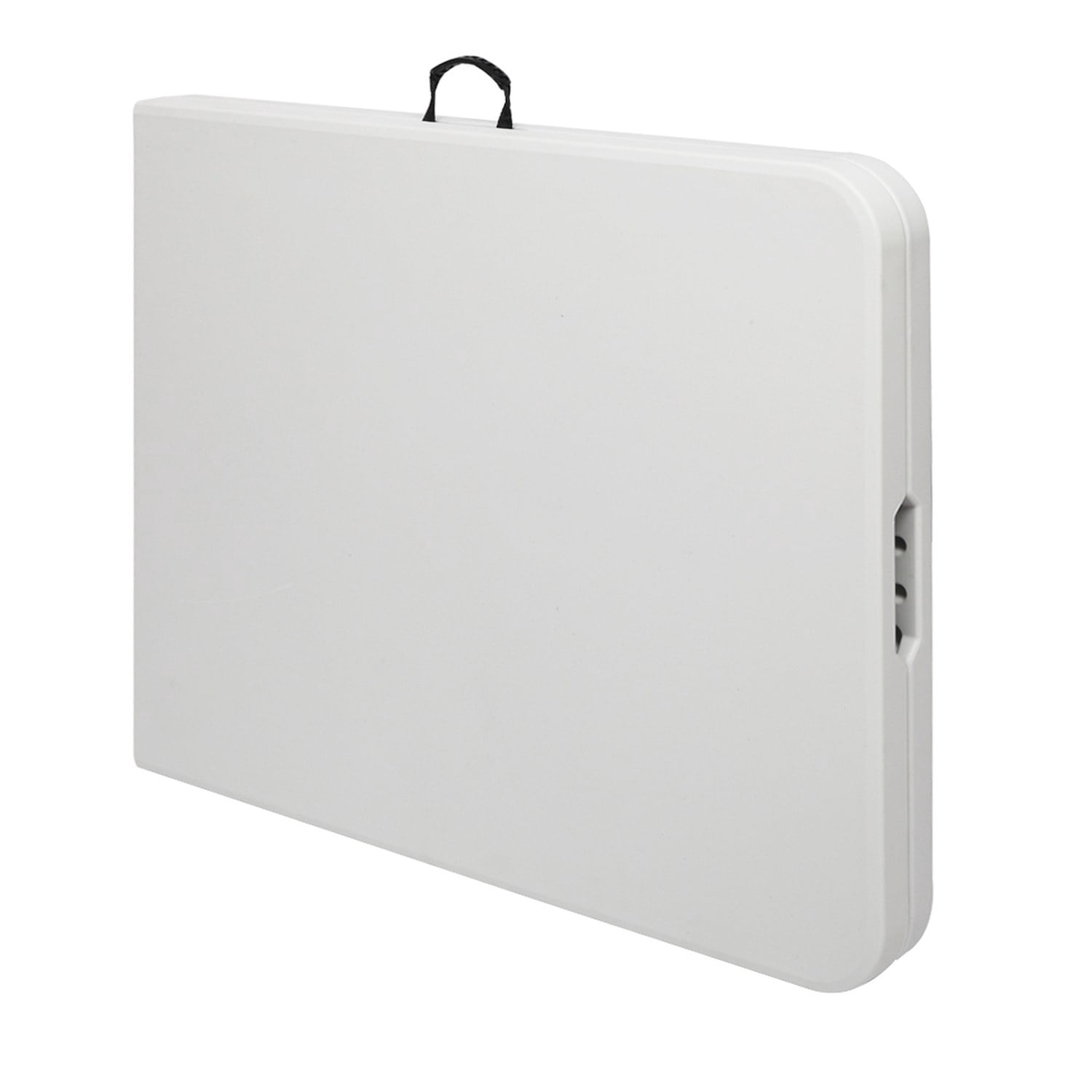6 ft Foldable Long Table, White Top, Gray Plastic Pipe