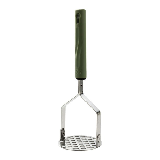 Machacador de patatas de acero inoxidable para un puré cremoso | Mango ergonómico de fácil agarre y orificio para colgar | Herramienta de cocina para papillas, verduras y purés