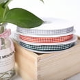 thumbnail image 2 of 1 Roll Cheque Plaid Ribbon DIY All-match Rural Style Printed Grid Bow Gift Box Packing Ribbon for Party, 2 of 7