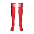 thumbnail image 2 of WMNTST Women's Socks Knee-High Striped Football Socks Breathable Stretchy Minimalist Athletic Leisure Hosiery, 2 of 4