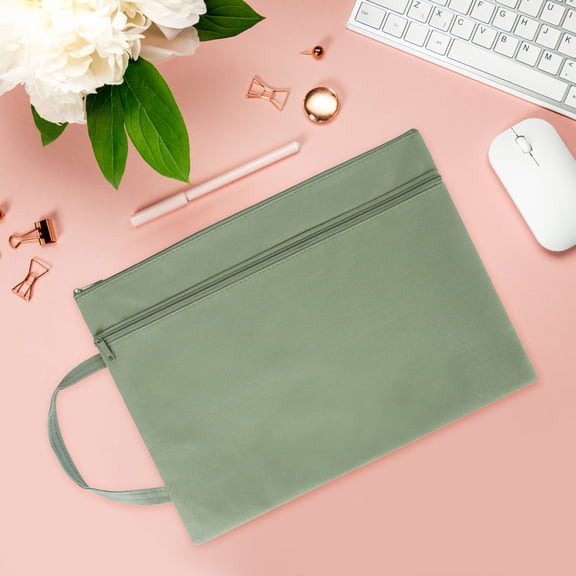 Orangide A4 Size Thickened Book Bag Pencil Case Handheld Storage File Organizer for Stationery Homework Toy School Supplies Kids Students Canvas Waterproof Holder