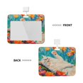 thumbnail image 2 of Kdxio Playful Floral Cat Card Badge Holder Work Badge Sleeve for Office, School, Factory, ID Credit Cards, Driver Licenses and Passes, 2 of 7