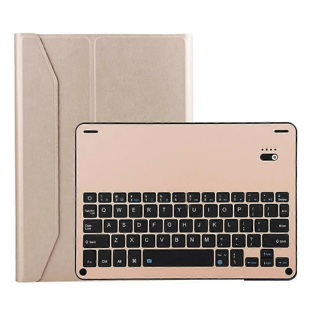 Clavier en Alliage d'Aluminium Compatible FT-1038B Bluetooth + Étui en Cuir Cadeau de Haute Qualité