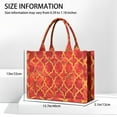 thumbnail image 3 of Large Capacity Tote Bag,Red Yellow Checkered Pattern Handbag Fashion Luxury Tote Bag,15.7"x13"x 5.1" Inches,Laptop Compatible, 3 of 6