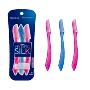 Schick Hydro Silk Touch-up Dermaplaning Tool with Precision Cover, 3 Ct, Womens Facial Razor & Eyebrow Razor