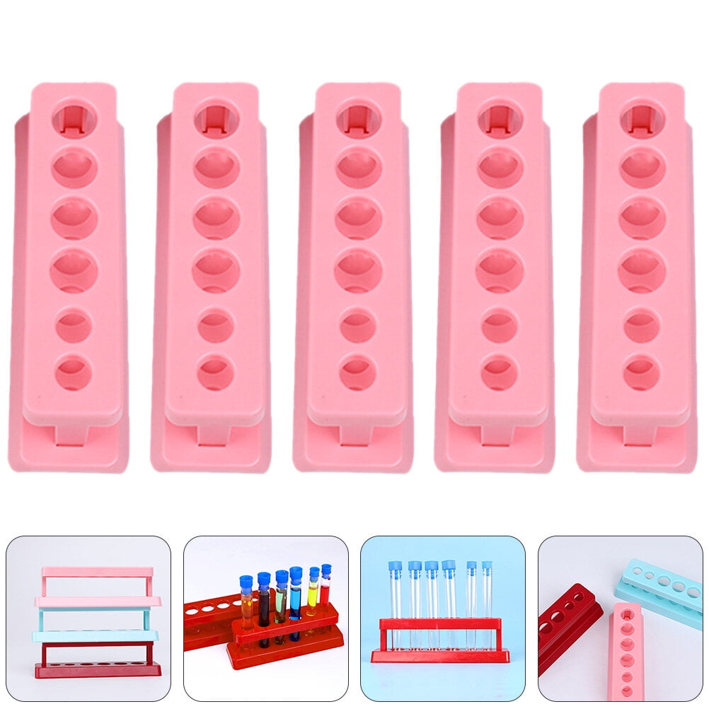 5 Pcs Test Tube Stand Plastic Test Tube Rack Holder School Teaching ...