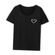 thumbnail image 3 of Camiseta de Cuello Redondo para Mujer, Cuello Redondo, Tops Femeninos de Verano para Uso Diario en El Trabajo L, 3 of 7