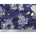 thumbnail image 2 of Soimoi Rayon Fabric Leaves, & Rose Floral Printed Fabric 1 Yard 56 Inch Wide, 2 of 3