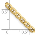 thumbnail image 3 of Leslie 14k Yellow Gold 3mm Concave Anchor Chain, 3 of 4