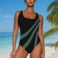 thumbnail image 2 of WILLBEST Trajes de Baño Niña Natación Talla Grande Traje de Baño Para Mujer Cuello En U Color Sólido Monokini Trajes de Baño Verano Ropa de Playa, 2 of 4
