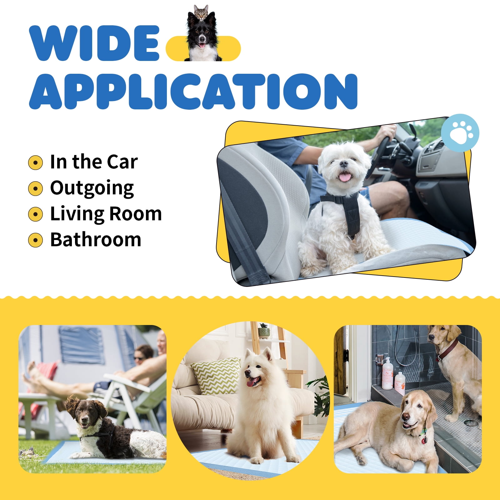 Powools Puppy Pads, 33.5" x 27.5" X-Large 6-Layer, 100 Count Dog Wee Wee Pads with Powerful Absorbency Powools Puppy Pads, 33.5" x 27.5" X-Large 6-Layer, 100 Count Dog Wee Wee Pads with Powerful Absorbency - Image 4