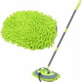 thumbnail image 1 of Cepillo para lavado de autos de 120 cm, microfibra de chenilla, mango largo, escoba antiarañazos, 2 en 1, mango telescópico, kit de cepillo para limpieza de autos., 1 of 5