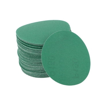 6-Inch Sanding Discs 120 Grit - 50 Pack Green Hook & Loop Sandpaper For Wood & Metal