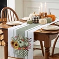 thumbnail image 3 of Thanksgiving Cotton Linen Table Runner, Washable Table Runners for Kitchen, Dining Room, Holiday, Home Party Table Decor, 13x72 Inches, 3 of 9