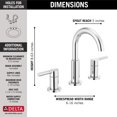 Delta Faucet Nicoli Widespread Bathroom Faucet Chrome, Bathroom Faucet ...
