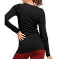 thumbnail image 3 of 2 Pack Women’s Cotton Long Sleeve T shirts Crew Neck Classic Fit Solid Tee Regular S-L Workout Breathable Casual Comfort Top Womenswear Streetwear, 3 of 3