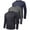 #7 heather black/heather dark grey/heather navy, variant on Clothin 3 Pack Long Sleeve Shirts for Men/Mens Workout T-Shirts Moisture Wicking Lightweight